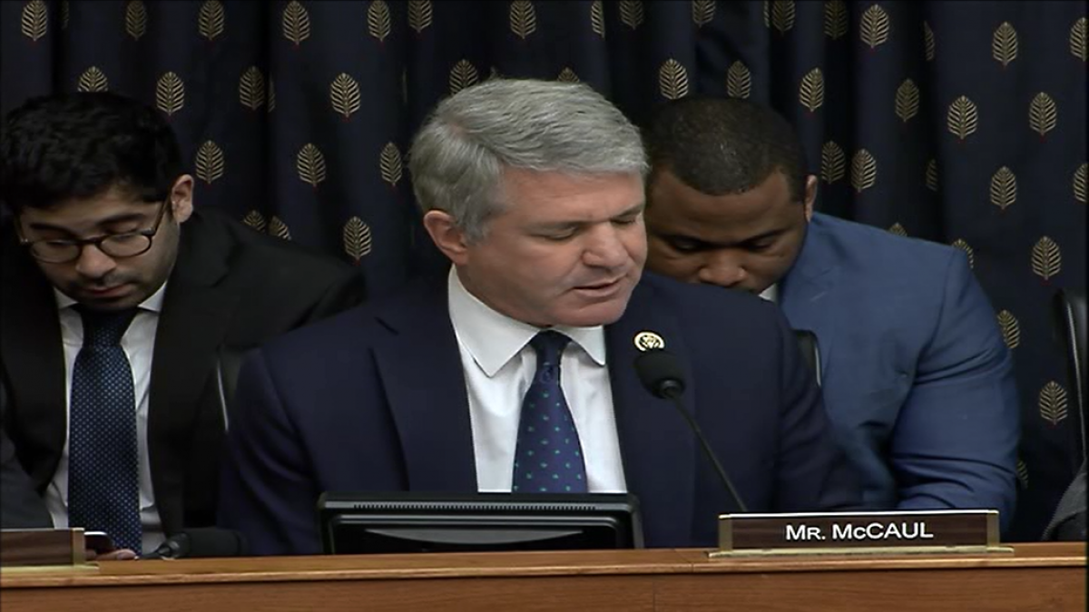 Rep. McCaul speaking at a hearing