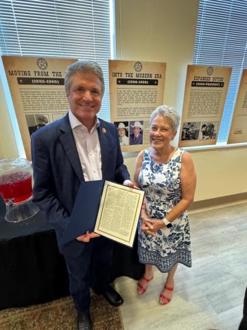 McCaul with Sergeant Waugh's family members