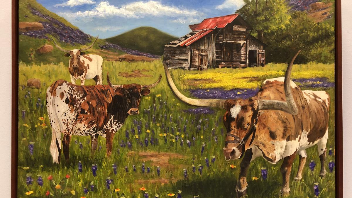Photo: Congressional Art Competition submission, pictured are cows in a field