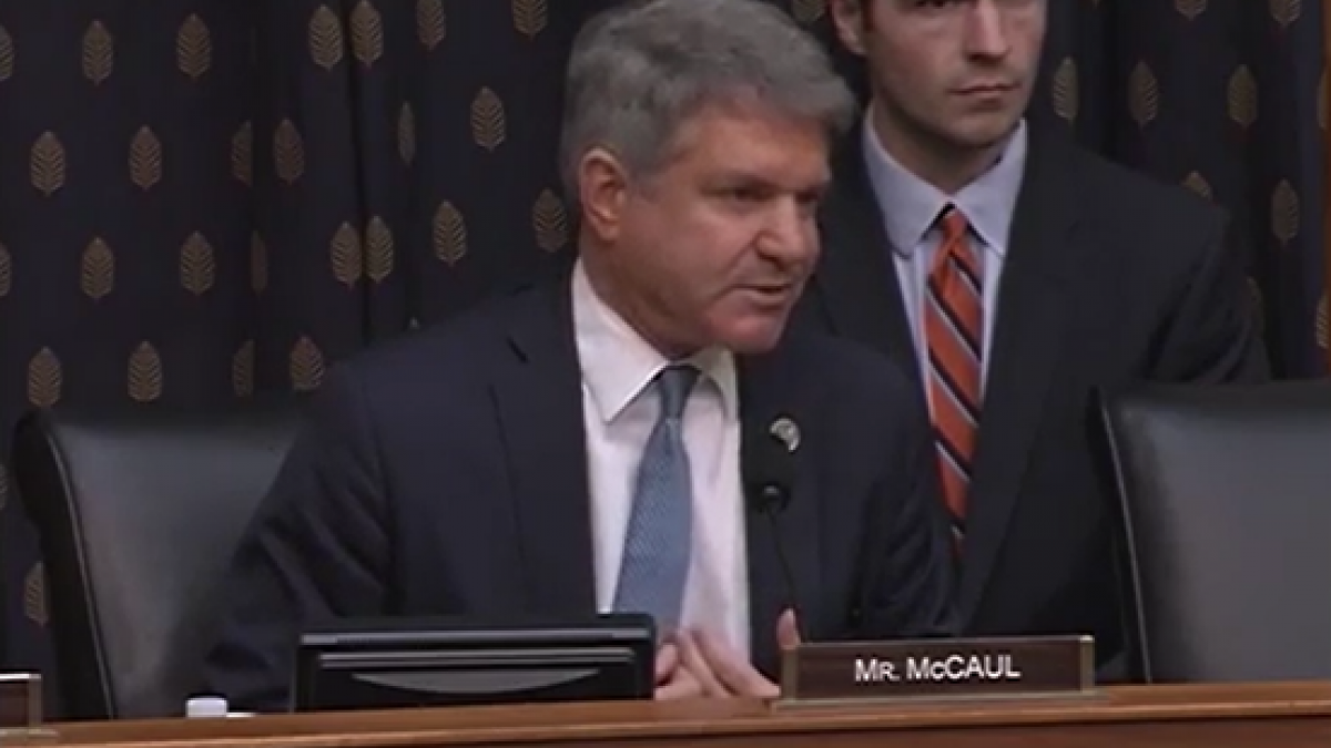 Rep. McCaul speaking at a hearing