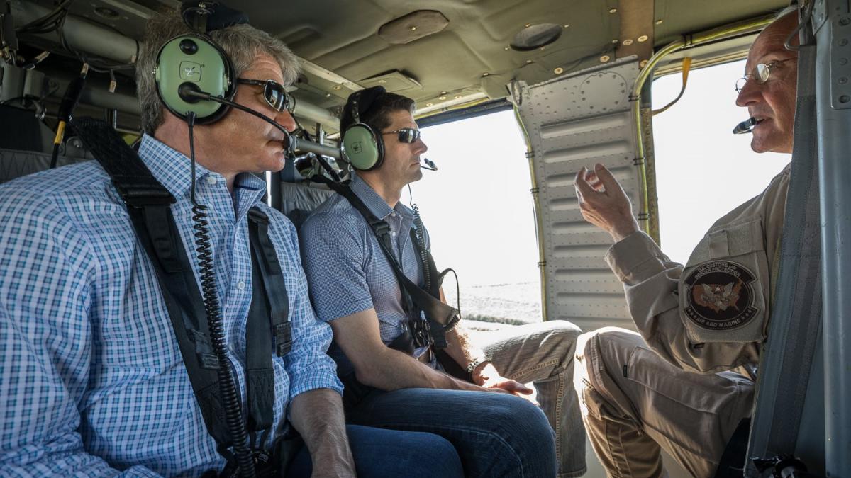 Photo: Helicopter border tour